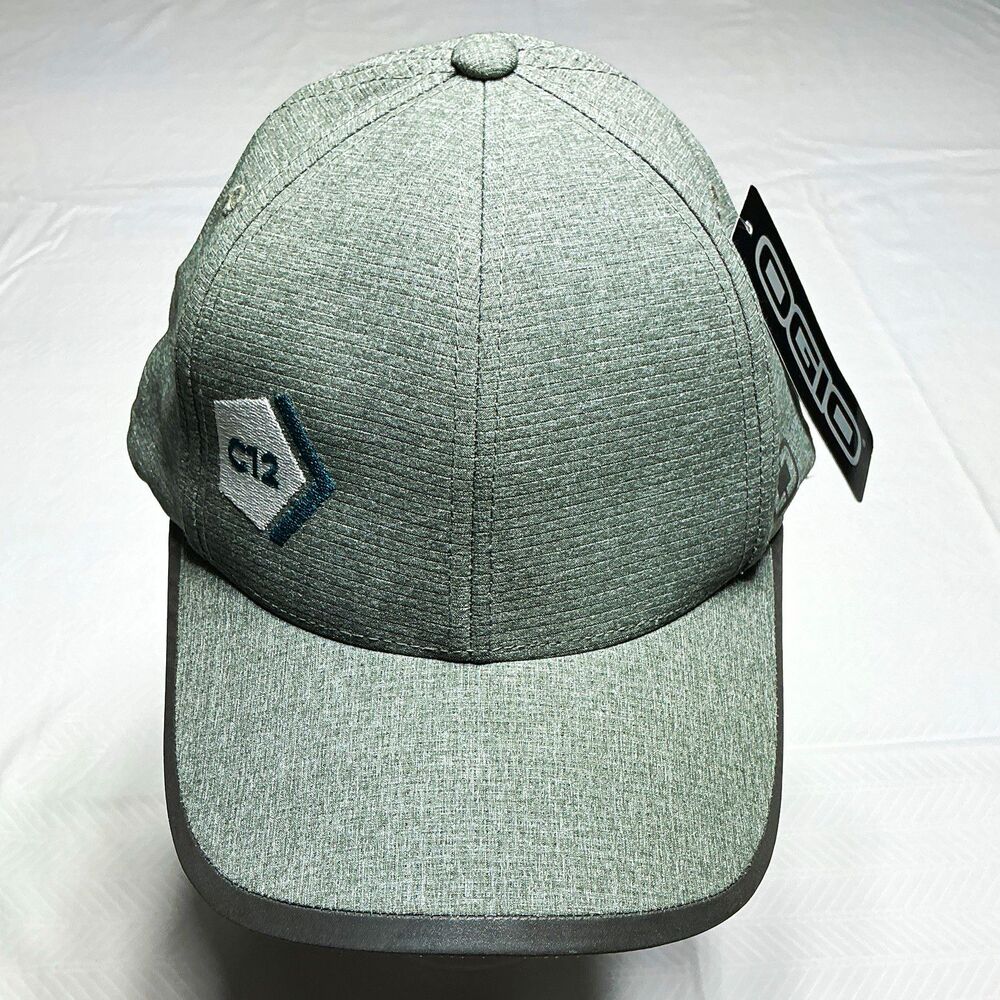 OGIO Gray "G12" Logo Patch Adjustable Strapback Baseball Cap Men One Size